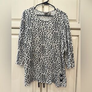 Chico's Black and White‎ Animal Print Blouse